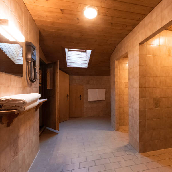 Sauna, showers